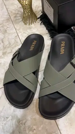 Men's Cross Strap Buckle Sandals