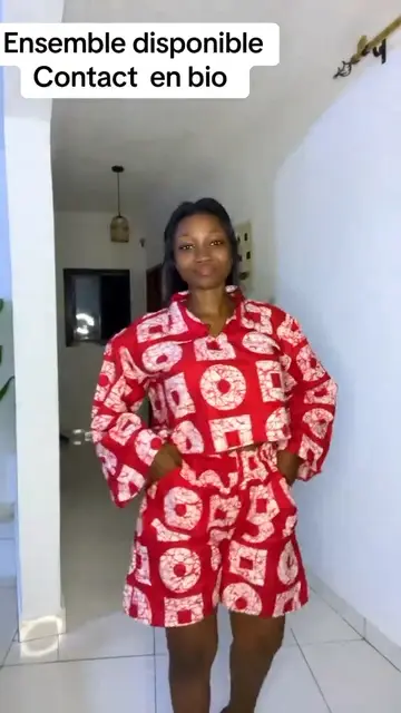 Chic African Print Two-Piece Outfit