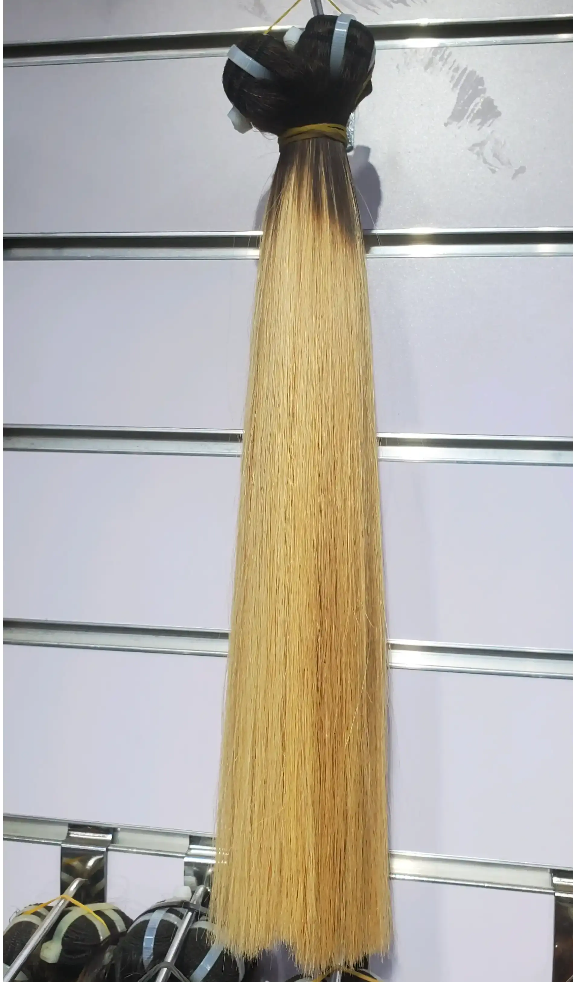 Bone straight 2 tones  - 14 inch Cream White bundle