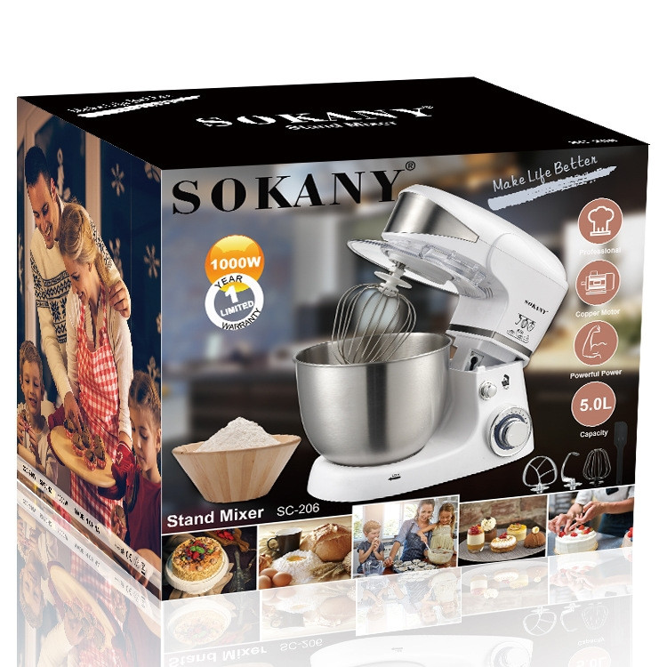 Sokany 5L Stand Mixer with 1000W Motor
