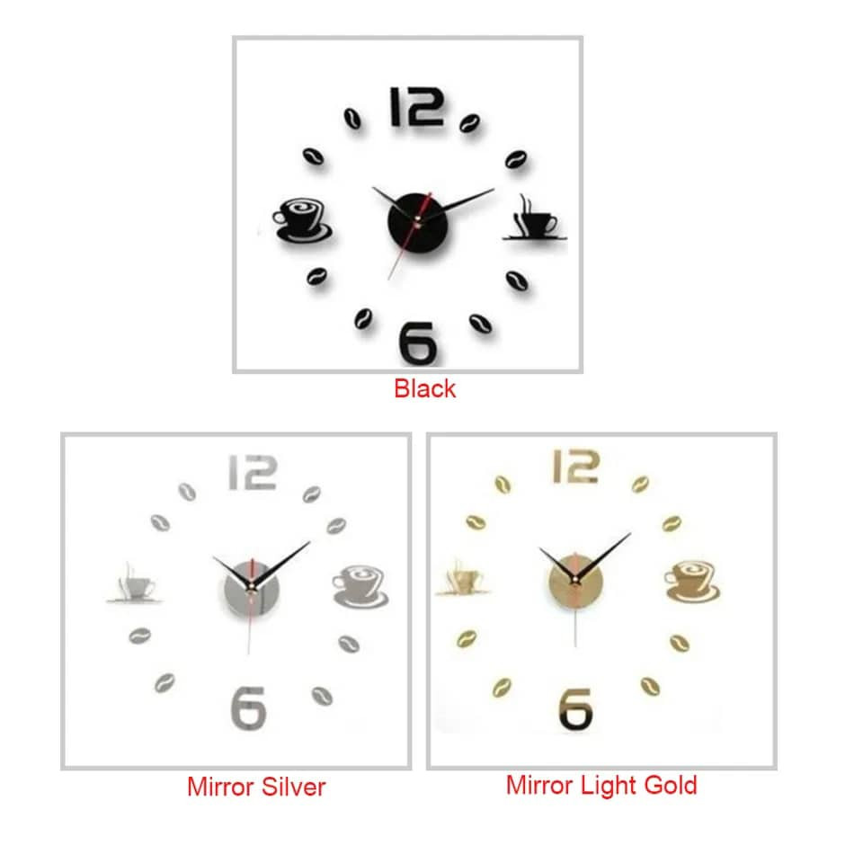 Coffee Cup 3D DIY Wall Clock