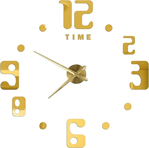 Modern 3D Mirror Wall Clock