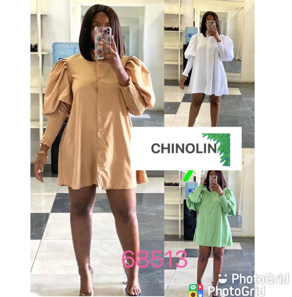 Chic Puff Sleeve Button-Up Mini Dress