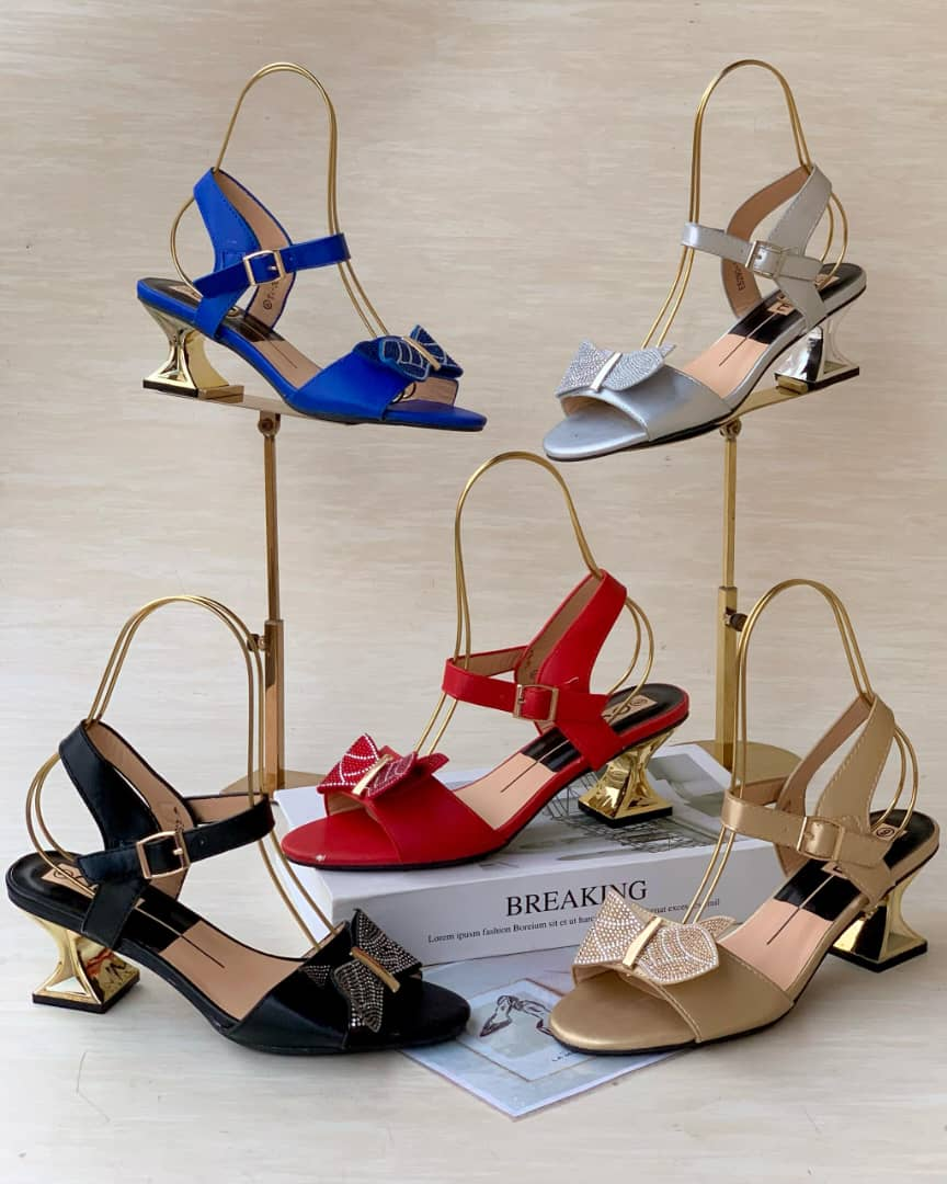 Elegant Butterfly Buckle Heeled Sandals
