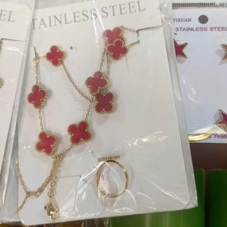 Parure de Bijoux Trèfle Élégante