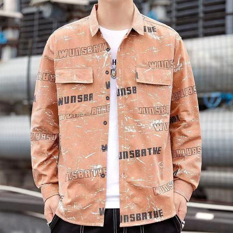 Chemise Imprimée Tendance à Manches Longues pour Homme