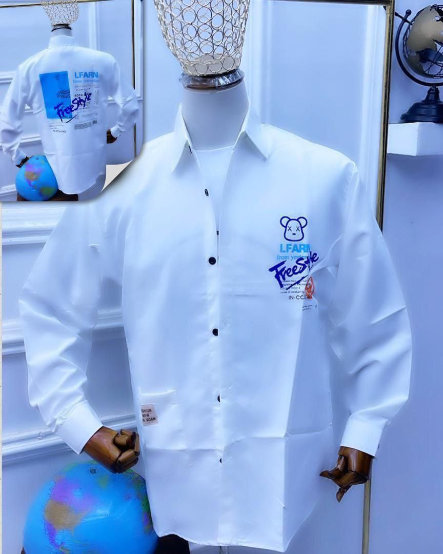 Chemise graphique Freestyle à manches longues pour homme