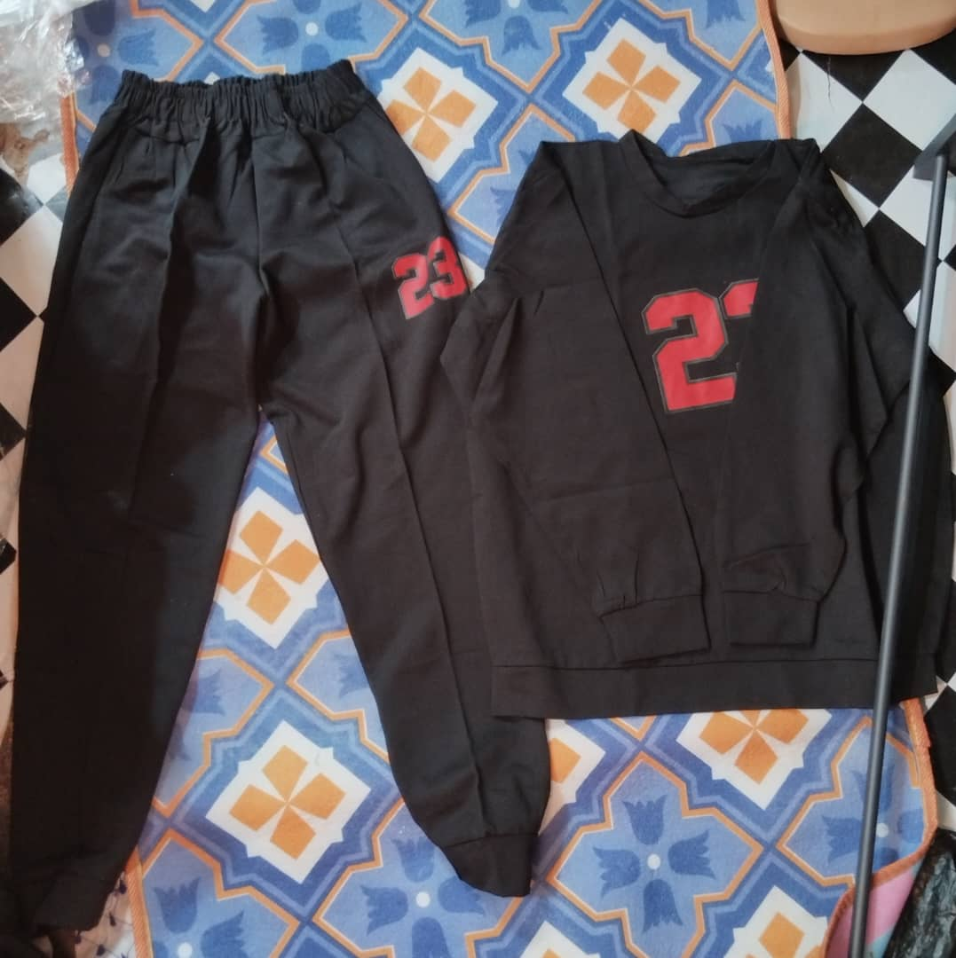Black Number Print Tracksuit