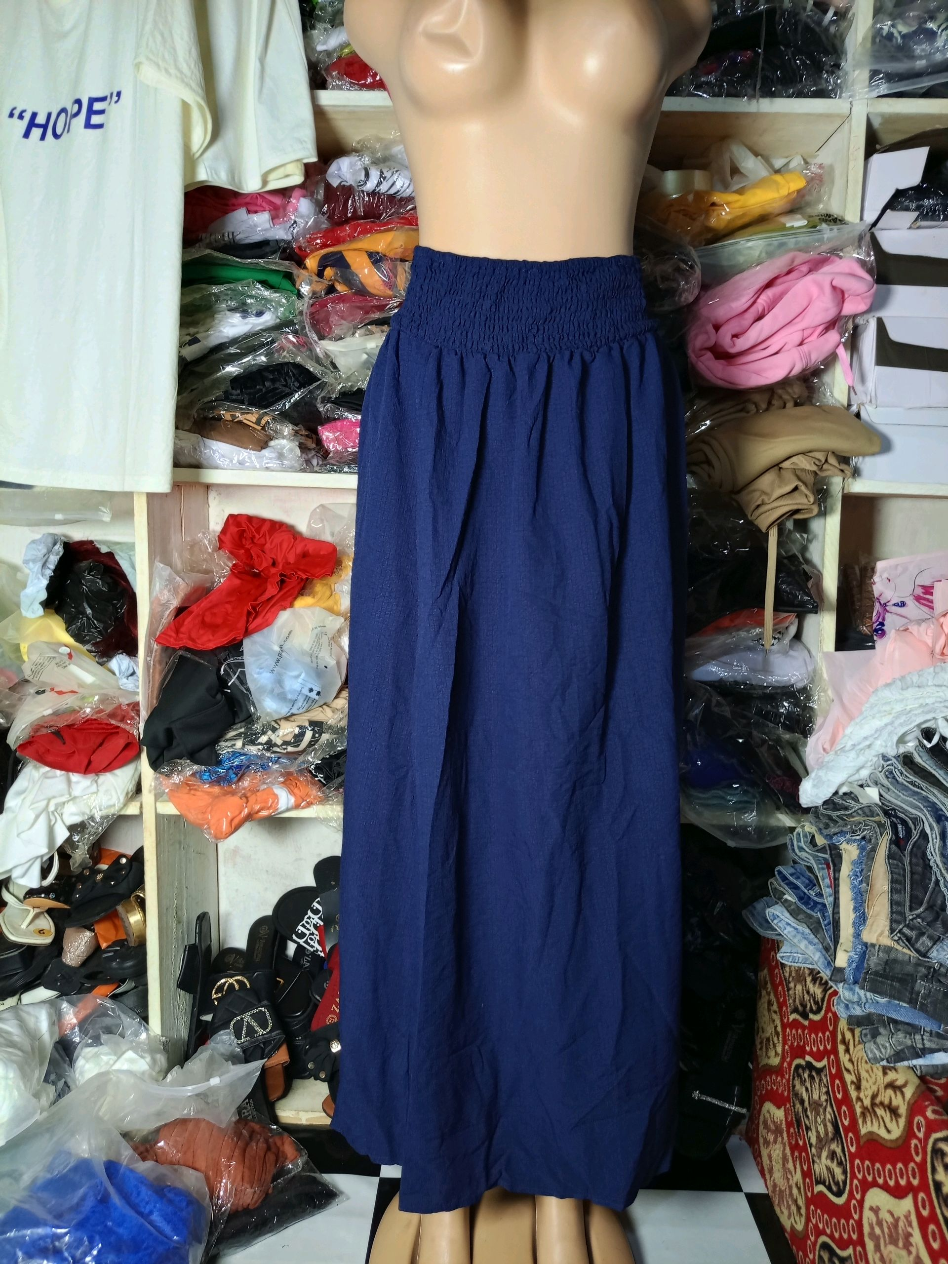 Long Blue Maxi Skirt