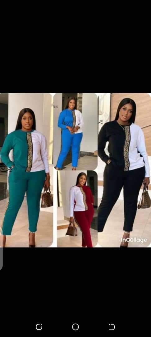 Split Color Tracksuit Set