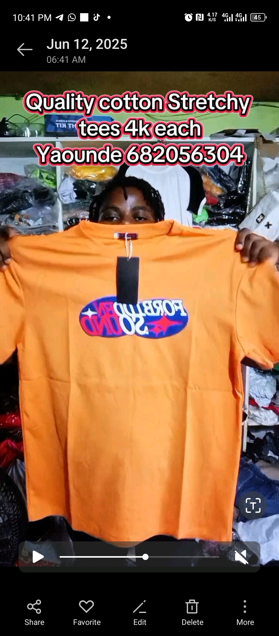 Orange Graphic T-Shirt