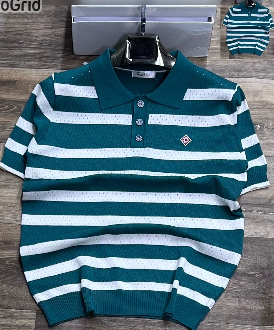 Men's Striped Polo Shirt