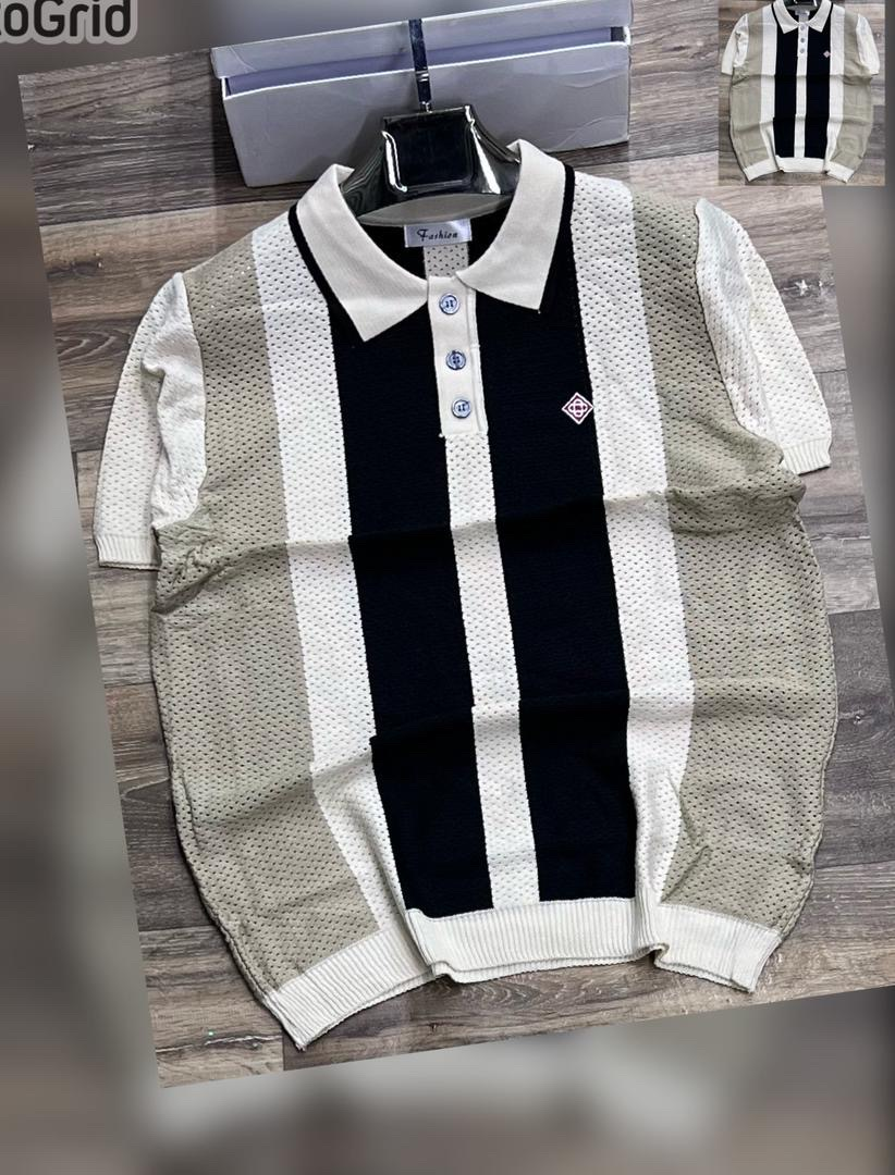 Men's Striped Polo Shirt