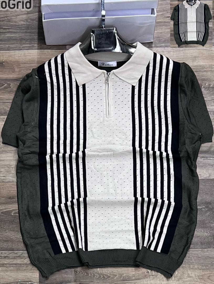 Men's Fashion Stripe Polo Shirt