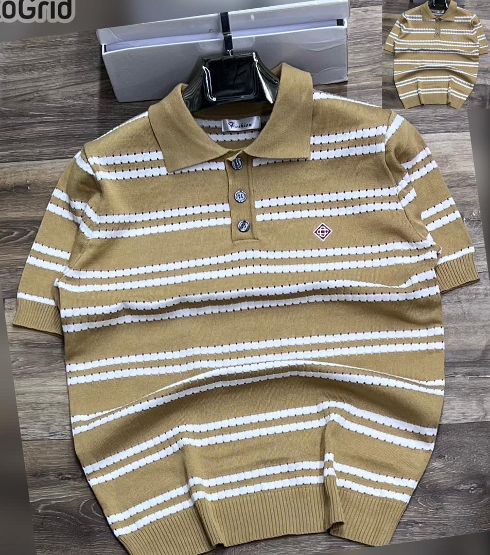 Men's Striped Polo Shirt