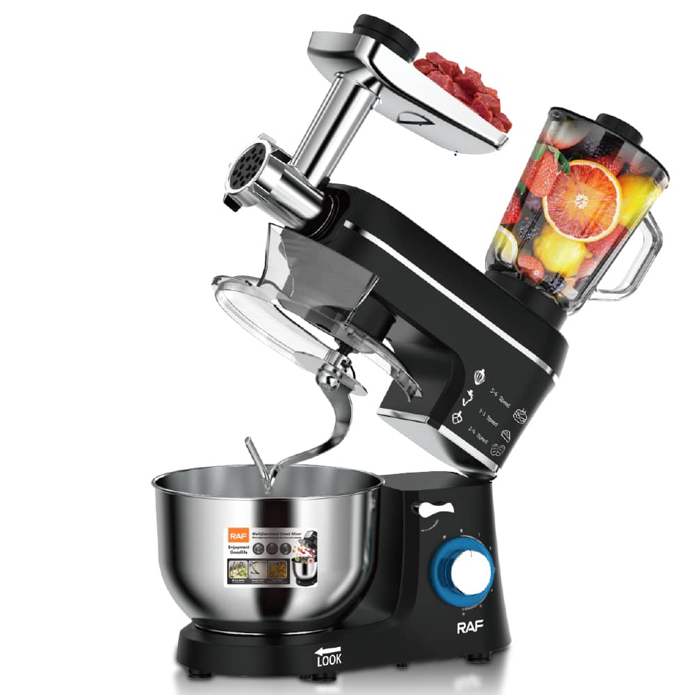 Robot Pâtissier RAF 3-en-1 avec Blender et Hachoir à Viande