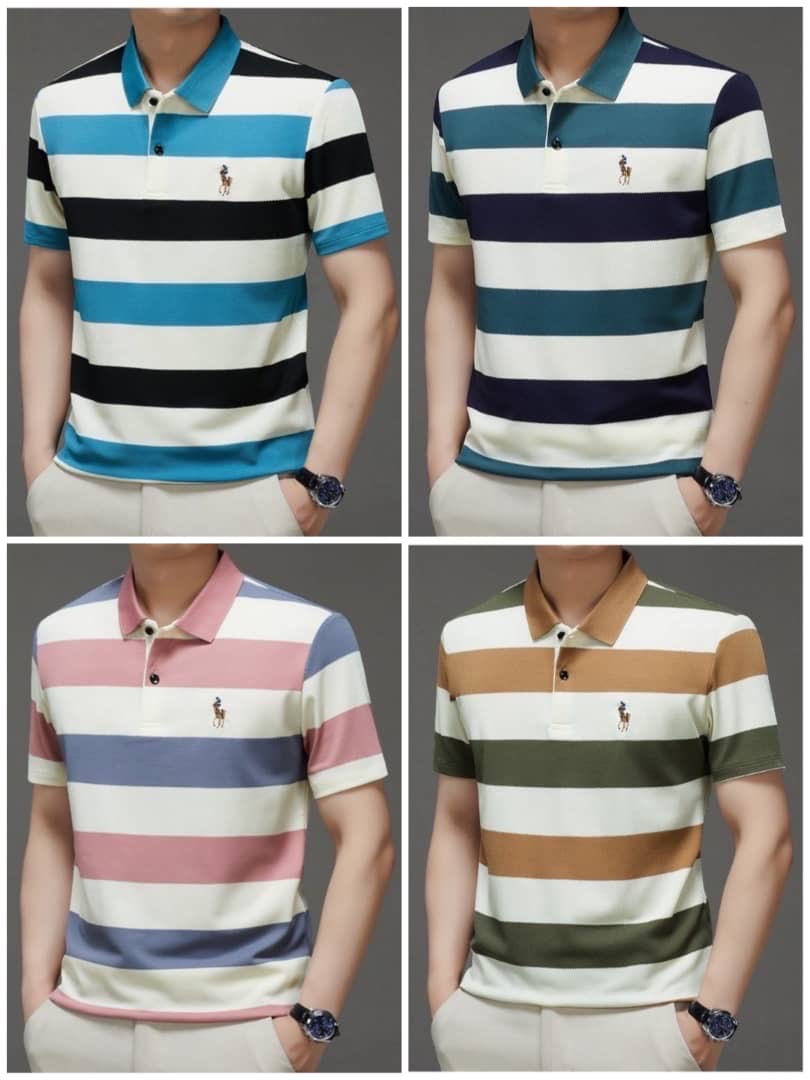 Men's Striped Polo Shirt