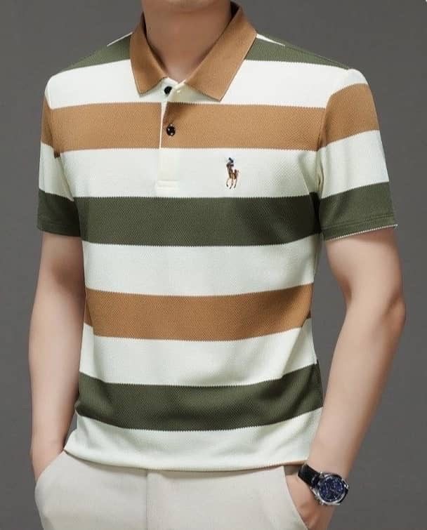 Men's Striped Polo Shirt