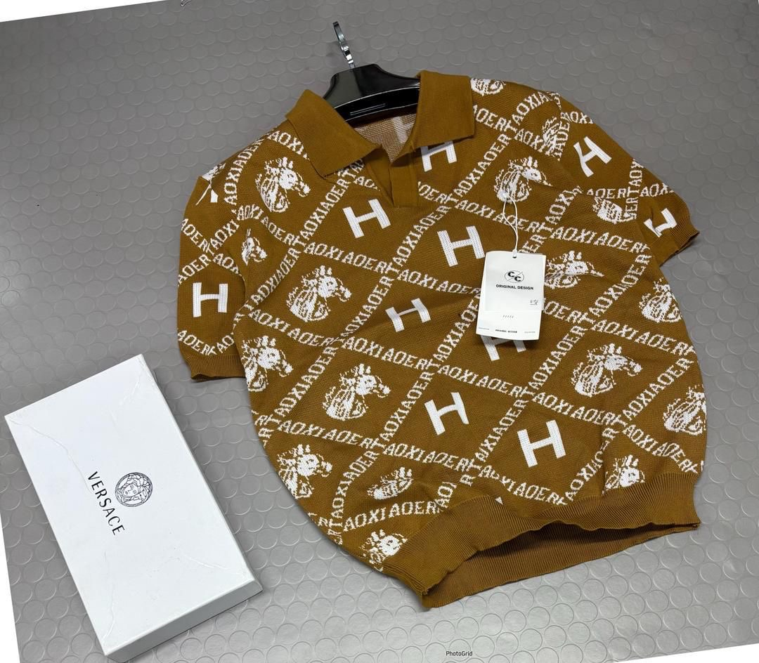 Men's Patterned Polo Shirt