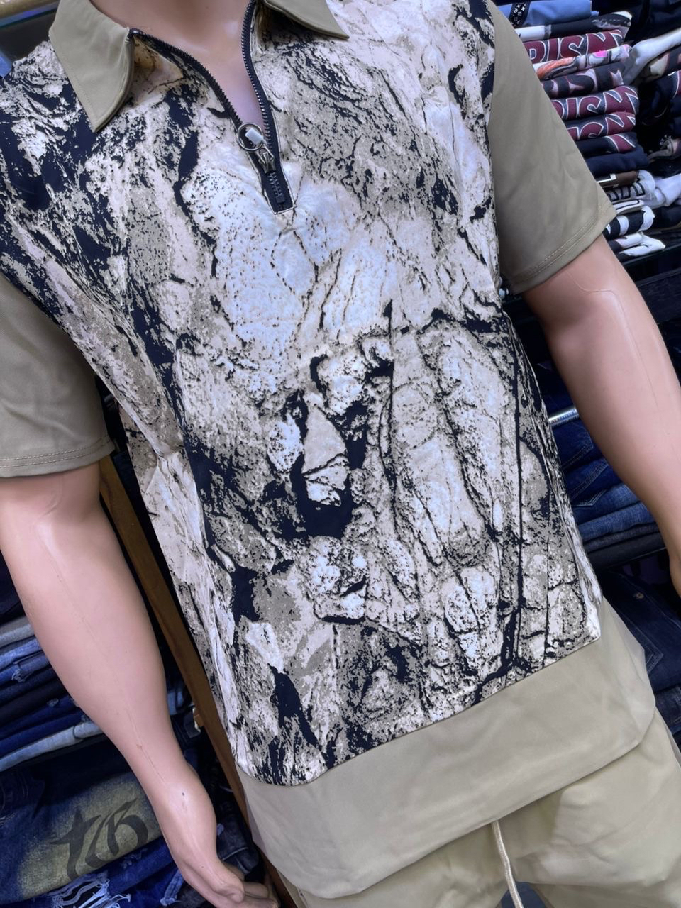 Men's Trendy Print Polo Shirt & Jogger Set