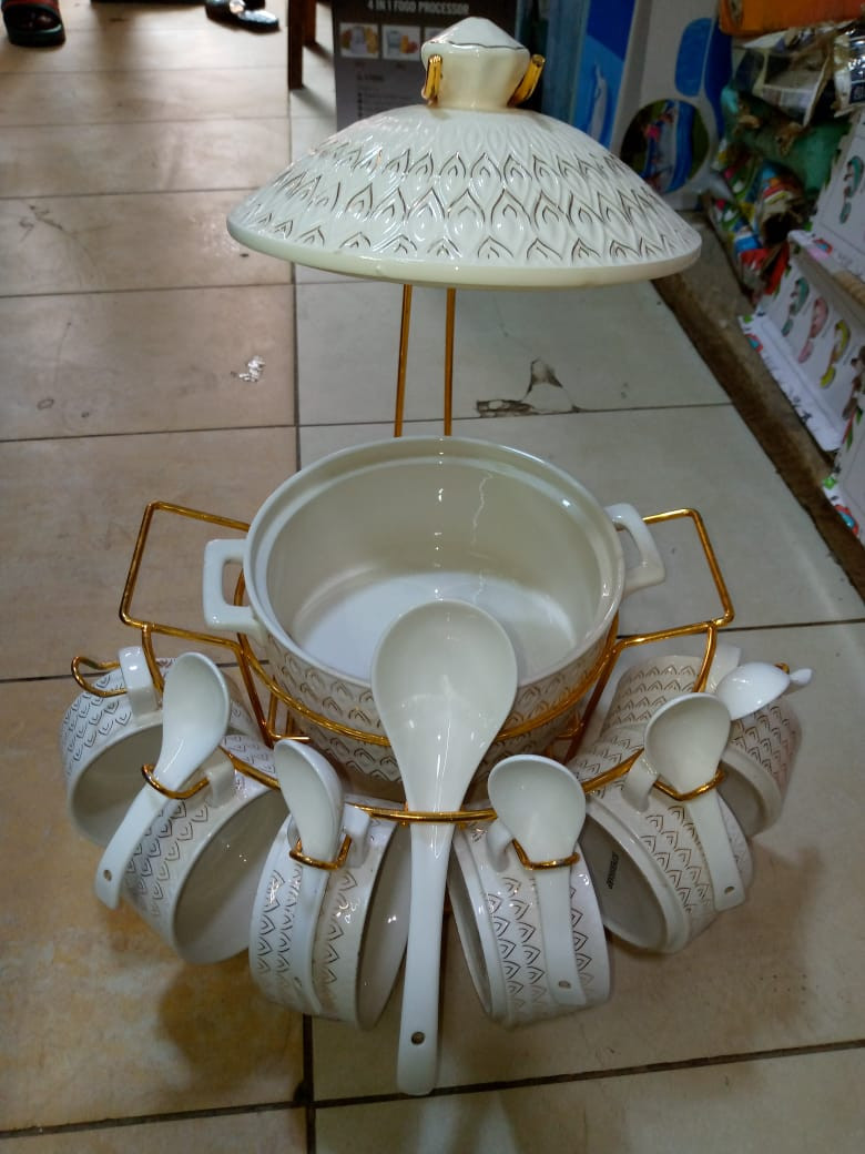 Elegant Dining Soup and Cup Set