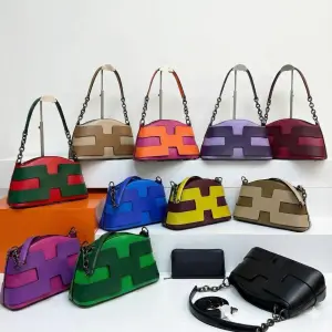 Chic Two-Tone Handbag with Matching Wallet