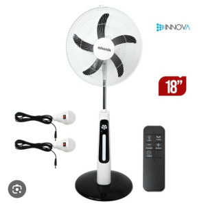 Innova 18" Rechargeable Stand Fan with LED Bulbs