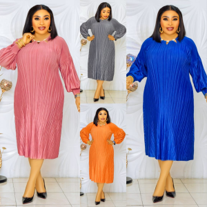 Elegant Pleated Midi Dress