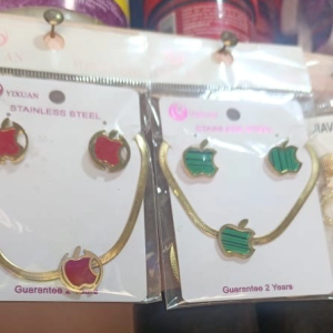 Ensemble Bijoux Pomme Acier Inoxydable Yixuan