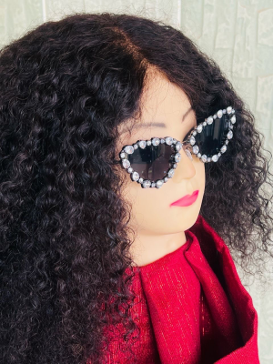 Crystal Cat-Eye Sunglasses