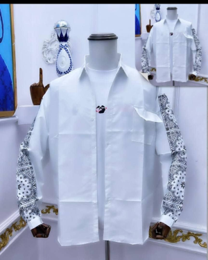 Stylish Men's Bandana Sleeve Shirt