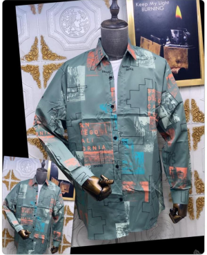 Abstract Print Men's Shirt