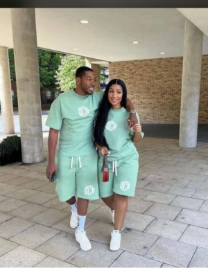 Matching Couple Mint Green Monogram Set