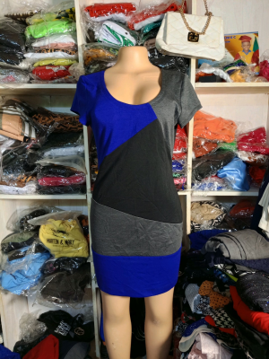 Block Color Mini Dress