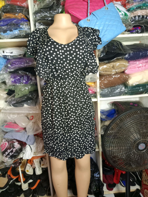 Chic Black Polka Dot Mini Dress