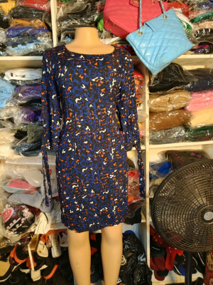 Printed Long Sleeve Dress