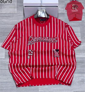 Off-White Red Striped T-Shirt