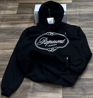 Represent London Black Hoodie