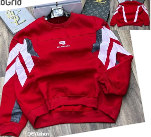 Pull Balenciaga Rouge et Blanc