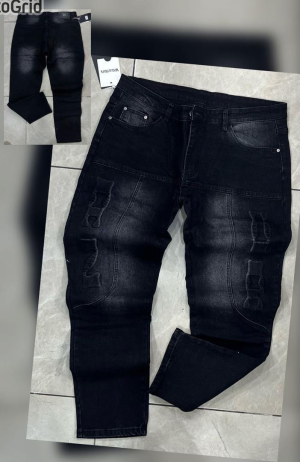 Stylish Black Distressed Jeans