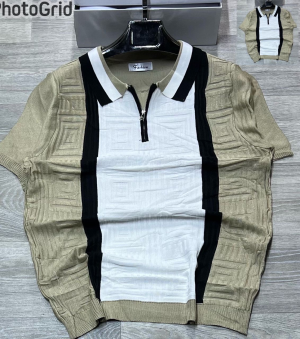 Stylish Zipper Polo Shirt