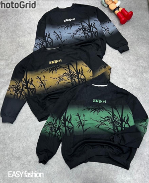 ZKYCSJ Bamboo Print Sweatshirt