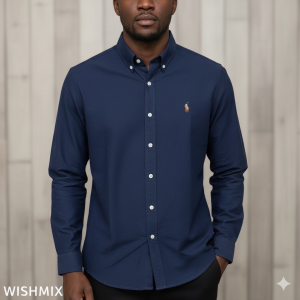 Stylish Men's Long Sleeve Button-Down Shirt