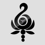 Elegant Lotus Mirror Wall Clock