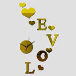 Stylish 'LOVE' Wall Clock & Art Decor