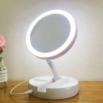 LED Ring light with make-up mirror