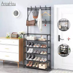 Stylish Shoe Rack with Coat Hanger