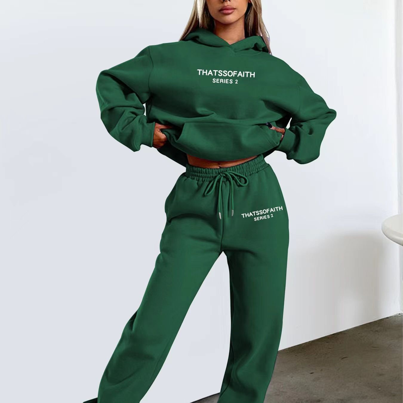 THATSSOFAITH Green Sweatsuit
